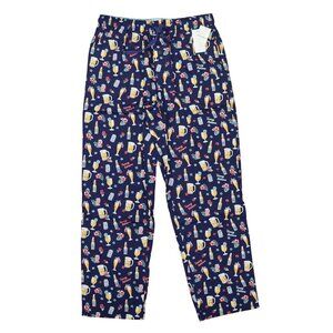 Tommy Bahama Men's Drawstring Lounge Sleep Pants 100% Cotton Tropical Design NWT